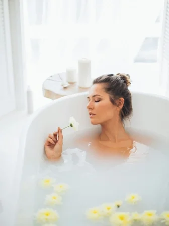 Whipped scrub for bath